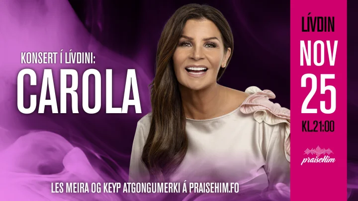 Carola Häggkvist í Lívdini - 25. november kl. 21.0