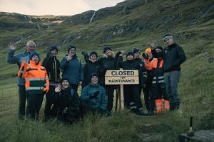 Group 'Closed for Maintenance' photo 'team blue' in Tjørnuvík 2021